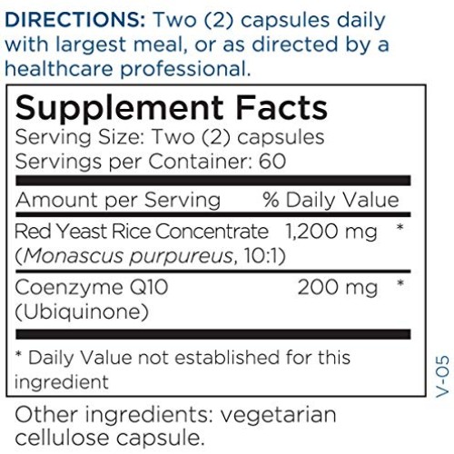Metabolic Maintenance Red Yeast Rice with CoQ10 - 1200mg RYR + 20...