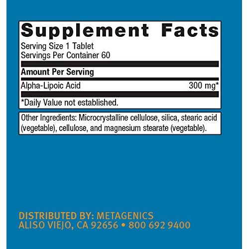 Metagenics Meta Lipoate 300 – High-Quality Alpha-Lipoic Acid – 6...