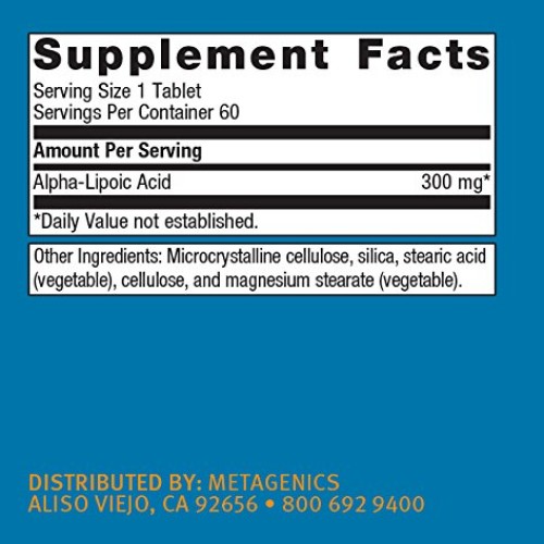 Metagenics Meta Lipoate 300 – High-Quality Alpha-Lipoic Acid – 6...