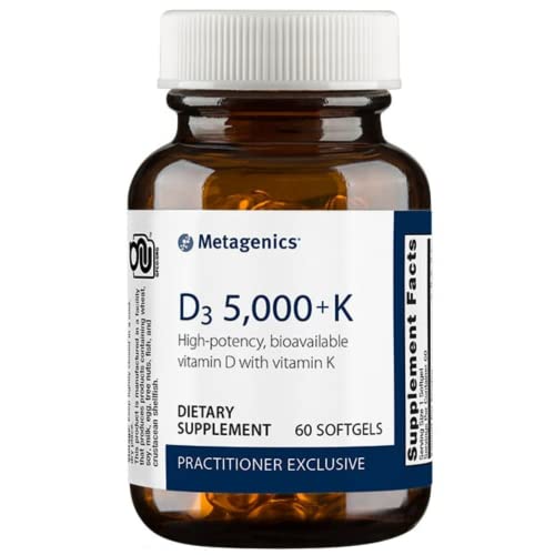 Metagenics Vitamin D3 5,000 IU with Vitamin K2 - Vitamin D Supple...