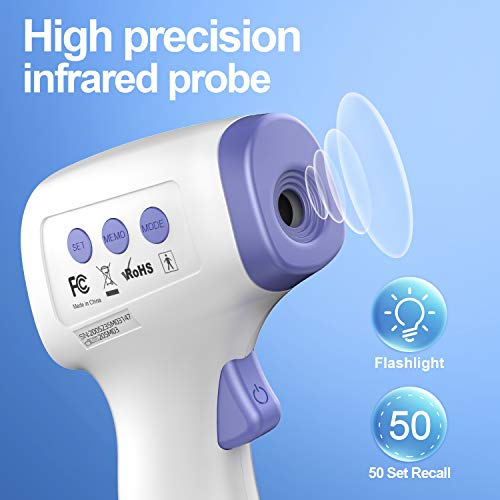 No-Contact Infrared Forehead Thermometer for Adults Kids and Babi...