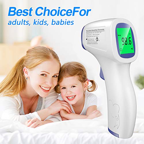 No-Contact Infrared Forehead Thermometer for Adults Kids and Babi...