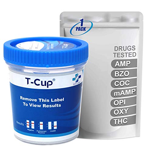 MiCare 1pk - 7-Panel Multi Drug Test Cup AMP/BZO/COC/mAMP/OPI/...