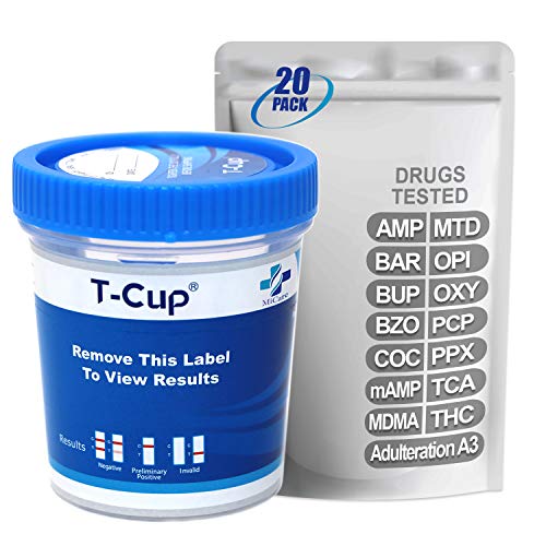 MiCare 20pk - 14-Panel Multi Drug Test Cup AMP/BAR/BUP/BZO/COC...