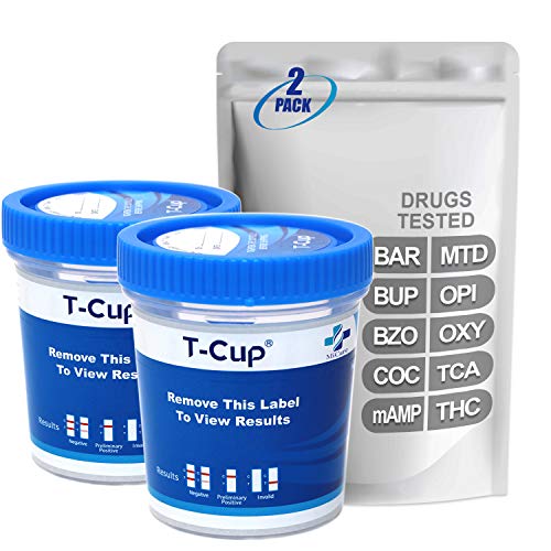 MiCare 2pk - 10-Panel Multi Drug Test Cup BAR/BUP/BZO/COC/mAMP...