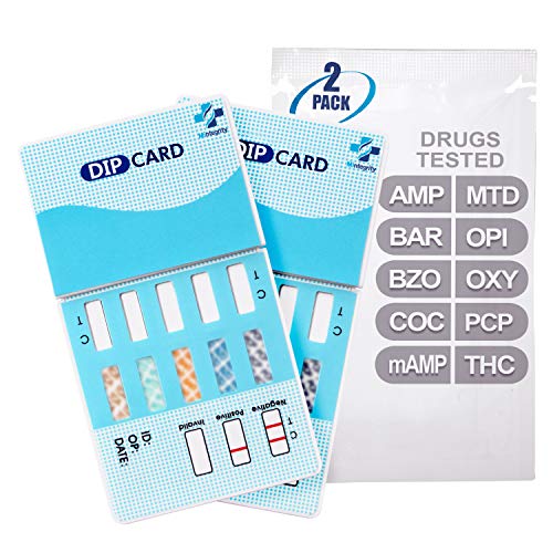 MiCare 2pk - 10-Panel Urine Test Card AMP/BAR/BZO/COC/mAMP/MTD...
