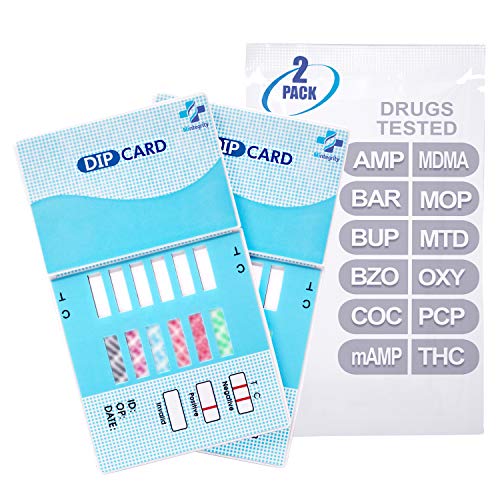 MiCare 2pk - 12-Panel Urine Drug Test Card AMP/BAR/BUP/BZO/COC...