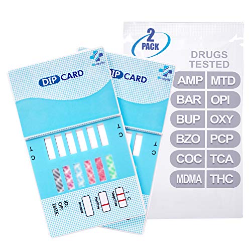 MiCare 2pk - 12-Panel Urine Test Card AMP/BAR/BUP/BZO/COC/MDMA...