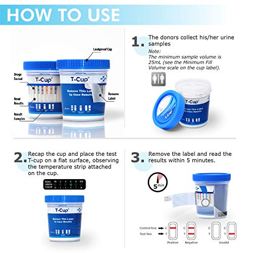 MiCare 2pk - 13-Panel Multi Drug Test Cup AMP/BAR/BUP/BZO/COC/...