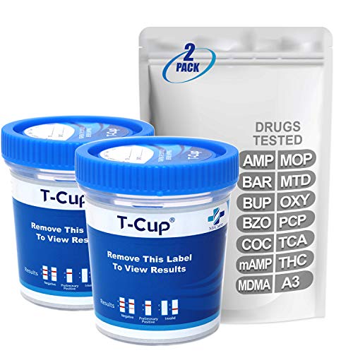 MiCare 2pk - 13-Panel Multi Drug Test Cup AMP/BAR/BUP/BZO/COC/...
