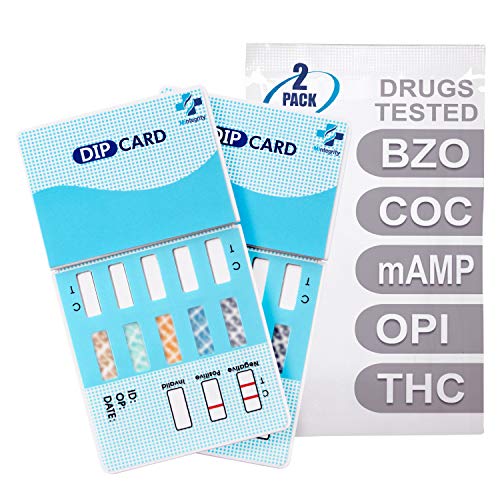 MiCare 2pk - 5-Panel Urine Drug Test Card BZO/COC/mAMP/OPI/THC...