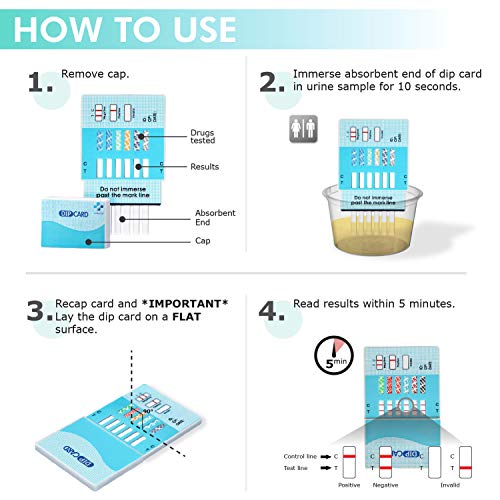 MiCare 2pk - 6-Panel Urine Drug Test Card BZO/COC/mAMP/OPI/OXY...