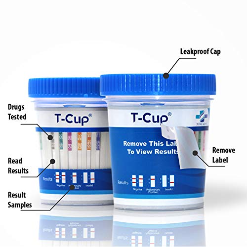 MiCare 5pk - 13-Panel Multi Drug Test Cup AMP/BAR/BUP/BZO/COC/...