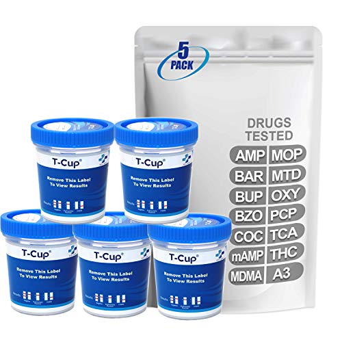 MiCare 5pk - 13-Panel Multi Drug Test Cup AMP/BAR/BUP/BZO/COC/...