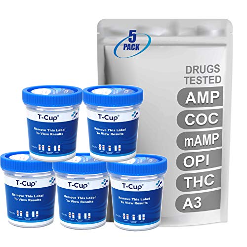 MiCare 5pk - 5-Panel Multi Drug Test Cup AMP/COC/mAMP/OPI/THC ...
