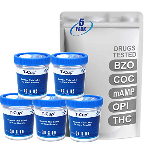 MiCare 5pk - 5-Panel Multi Drug Test Cup BZO/COC/mAMP/OPI/THC...