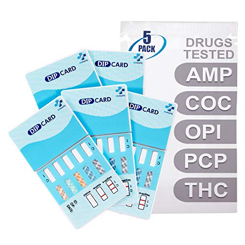 MiCare 5pk - 5-Panel Urine Drug Test Card AMP/COC/OPI/PCP/THC...