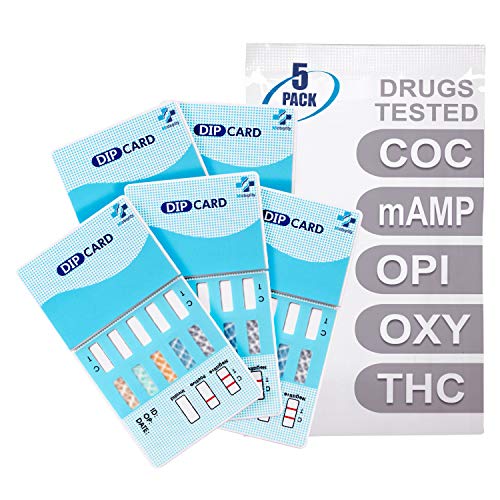 MiCare 5pk - 5-Panel Urine Drug Test Card COC/mAMP/OPI/OXY/THC...