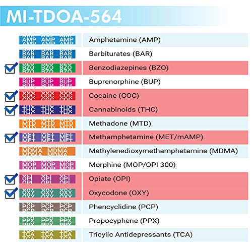 MiCare 5pk - 6-Panel Multi Test Cup BZO/COC/mAMP/OPI/OXY/THC ...