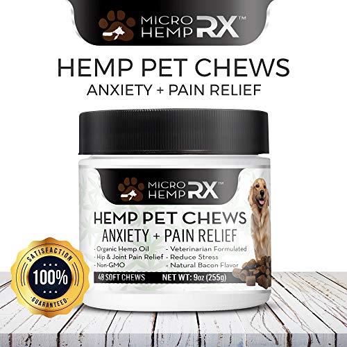 Premium All Natural Hemp Oil Pet Chews, Best Dog Treats for Anxie...