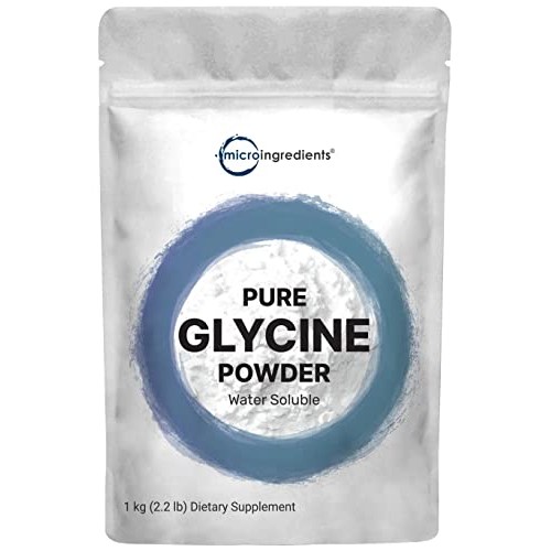 Micro Ingredients Glycine Powder, 1KG 2.2 Pounds, Glycine 1000m...