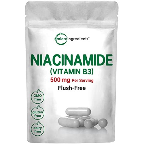 Micro Ingredients Niacinamide Vitamin B3 500mg Per Serving, 400 C...