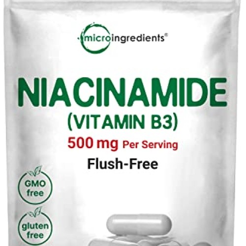 Micro Ingredients Niacinamide Vitamin B3 500mg Per Serving, 400 C...