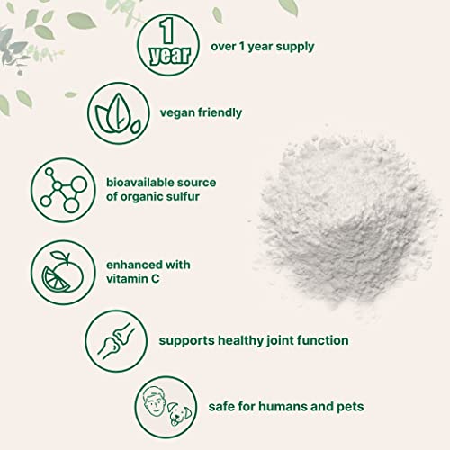 MSM Powder Methylsulfonylmethane with Vitamin C | 1Kg, Third Pa...