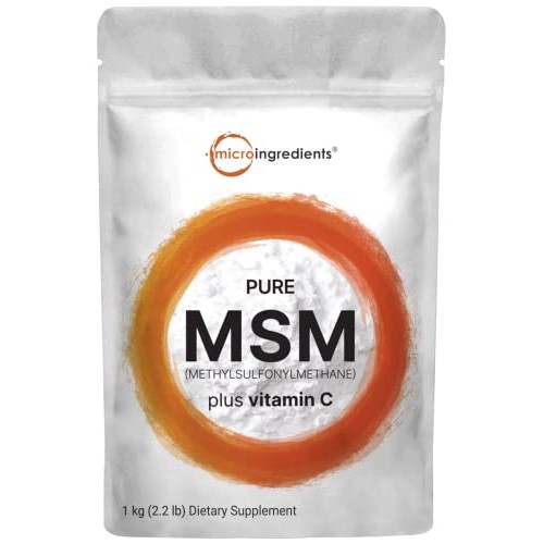 MSM Powder Methylsulfonylmethane with Vitamin C | 1Kg, Third Pa...