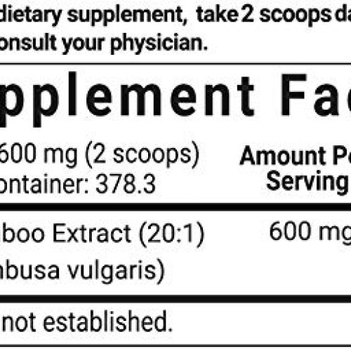 Organic Bamboo Extract Powder, 8 Ounce, Strongly Supports Healthy...