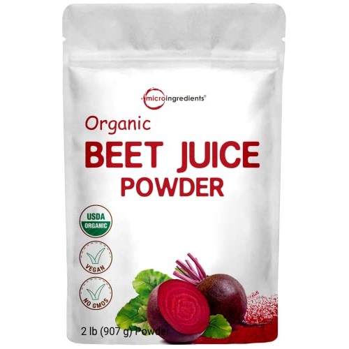 Organic Beet Root Powder, 2 Pounds, Cold Pressed and Water Solubl...