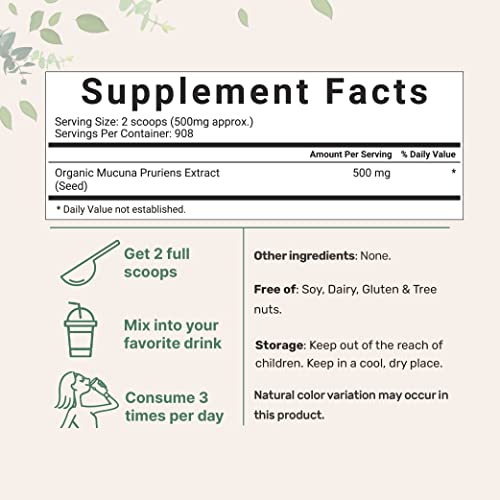 Organic Mucuna Pruriens Extract Powder Contains Natural L Dopa,...