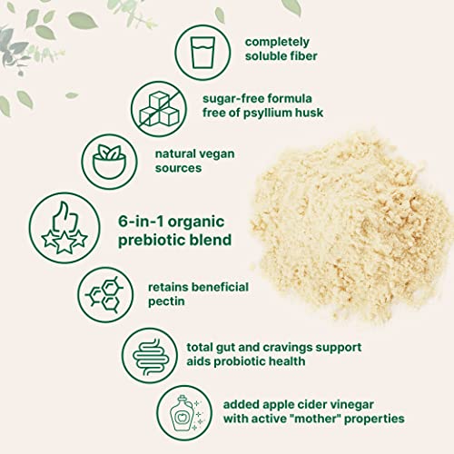 Organic Prebiotics Fiber Powder | 1Lb, 6 in 1 All Natural Plant |...
