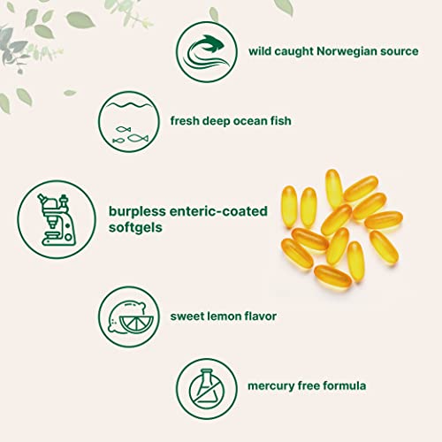 Triple Strength Omega 3 Fish Oil Supplements 3000mg, 200 Softgels...