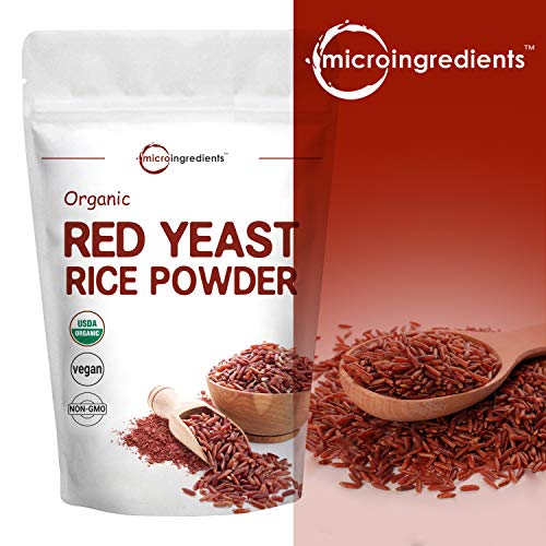 Micro Ingredients Organic Red Yeast Rice Powder, 8 Ounce, Powerfu...