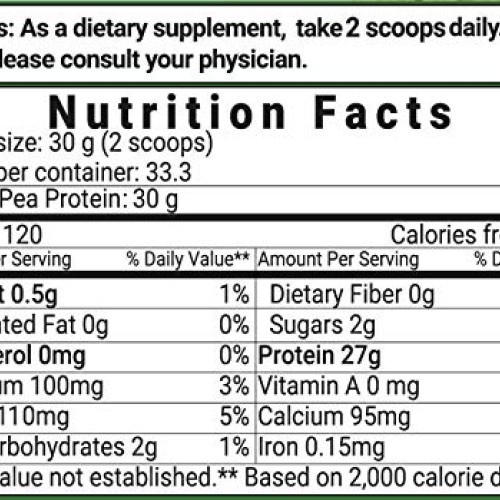 Organic Pea Protein Powder, 1KG 2.2 Pounds, Pea Protein Organic...