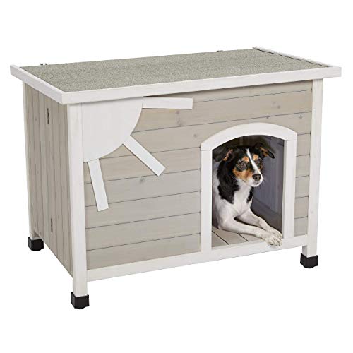 MidWest Homes for Pets Eillo Folding Outdoor Wood Dog House, No T...