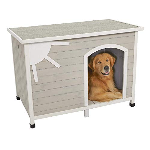 MidWest Homes for Pets Eillo Folding Outdoor Wood Dog House, No T...
