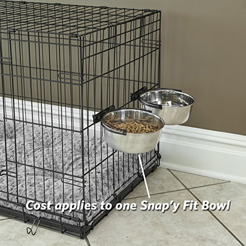 MidWest Homes for Pets Snapy Fit Stainless Steel Food Bowl / Pet...