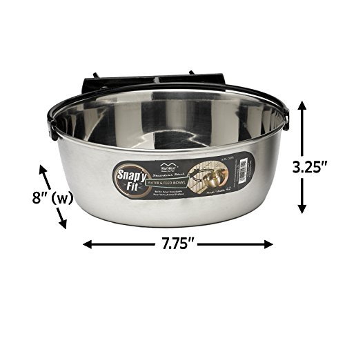 MidWest Homes for Pets Snapy Fit Stainless Steel Food Bowl / Pet...