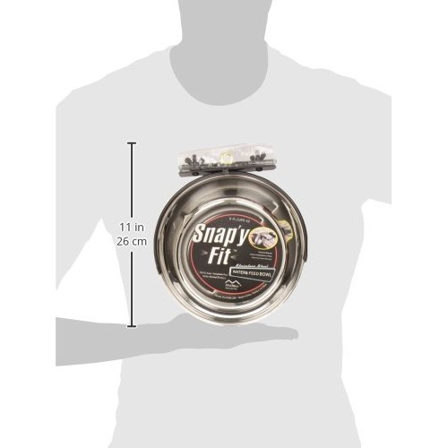 MidWest Homes for Pets Snapy Fit Stainless Steel Food Bowl / Pet...