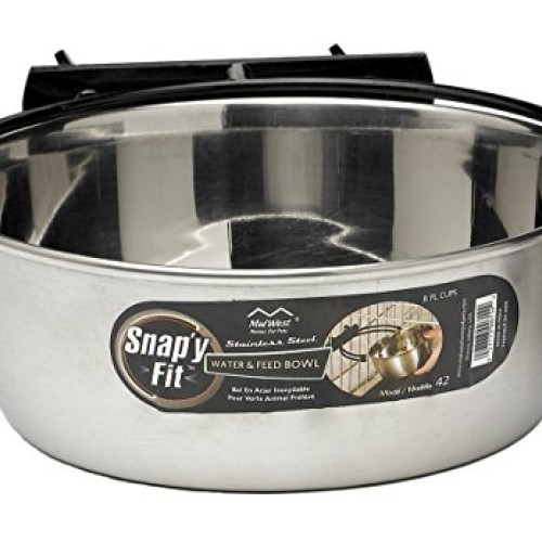 MidWest Homes for Pets Snapy Fit Stainless Steel Food Bowl / Pet...