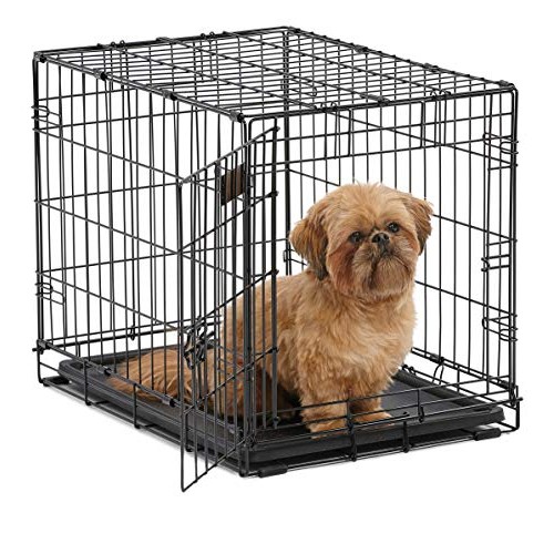 MidWest I Crate 1524 -24 Inch Folding Metal Dog Crate w/ Divider ...