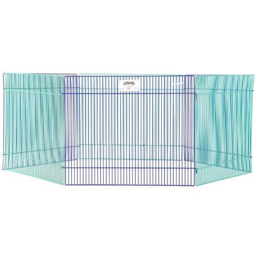 Small Animal Pet Playpen /Exercise Pen, Blue and Green,1 Count P...