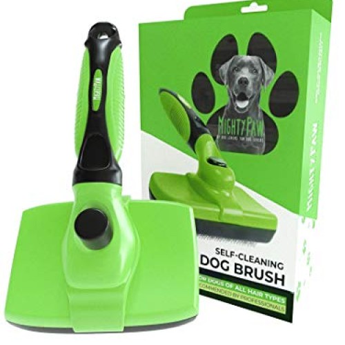 Mighty Paw Dog Grooming Brush | Durable Self-Cleaning Pet Brush. ...