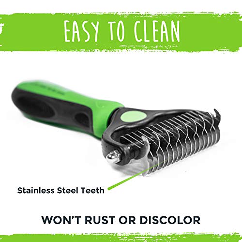 Mighty Paw Dog Grooming Rake | Dematting Pet Comb with Dual-Sided...