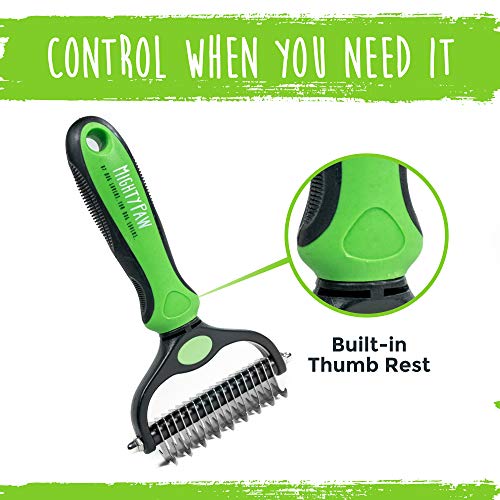 Mighty Paw Dog Grooming Rake | Dematting Pet Comb with Dual-Sided...