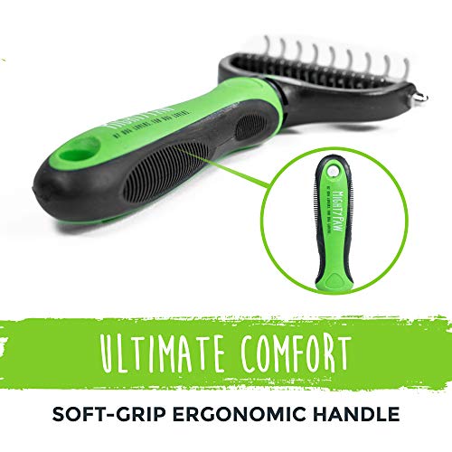 Mighty Paw Dog Grooming Rake | Dematting Pet Comb with Dual-Sided...