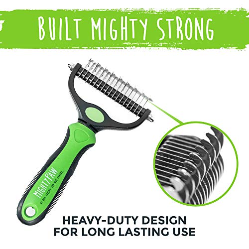 Mighty Paw Dog Grooming Rake | Dematting Pet Comb with Dual-Sided...