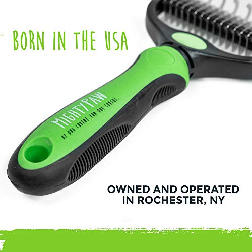 Mighty Paw Dog Grooming Rake | Dematting Pet Comb with Dual-Sided...